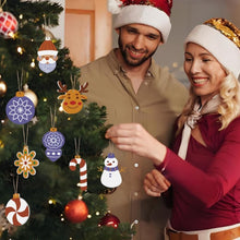 Laden Sie das Bild in den Galerie-Viewer, Malen nach Zahlen Weihnachtsdekoration – Schneeflocken und Kugeln