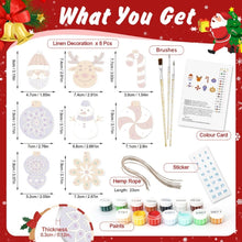 Laden Sie das Bild in den Galerie-Viewer, Malen nach Zahlen Weihnachtsdekoration – Schneeflocken und Kugeln