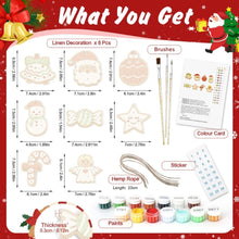 Laden Sie das Bild in den Galerie-Viewer, Malen nach Zahlen Weihnachtsdekoration – Glocke, Engel und Zuckerstange