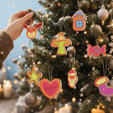 Laden Sie das Bild in den Galerie-Viewer, Malen nach Zahlen Weihnachtsdekoration – Herz, Haus und Rentier