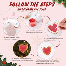 Laden Sie das Bild in den Galerie-Viewer, Malen nach Zahlen Weihnachtsdekoration – Herz, Haus und Rentier