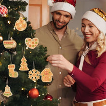 Laden Sie das Bild in den Galerie-Viewer, Malen nach Zahlen Weihnachtsdekoration – Glocke, Strumpf und Schneeflocke