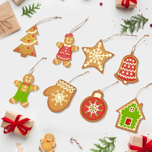 Laden Sie das Bild in den Galerie-Viewer, Malen nach Zahlen Weihnachtsdekoration - Kit Lebkuchen-Leckereien &amp; Schneeflocken Figured'Art