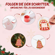 Laden Sie das Bild in den Galerie-Viewer, Malen nach Zahlen Weihnachtsdekoration - Kit Lebkuchen-Leckereien &amp; Schneeflocken