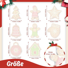Laden Sie das Bild in den Galerie-Viewer, Malen nach Zahlen Weihnachtsdekoration - Kit Lebkuchen-Leckereien &amp; Schneeflocken