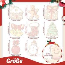 Laden Sie das Bild in den Galerie-Viewer, Malen nach Zahlen Weihnachtsdekoration - Kit Schneemann &amp; Lebkuchenfreude