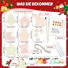Laden Sie das Bild in den Galerie-Viewer, Malen nach Zahlen Weihnachtsdekoration - Kit Pfefferminz-Leckereien
