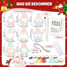 Laden Sie das Bild in den Galerie-Viewer, Malen nach Zahlen Weihnachtsdekoration - Kit Nordische Weihnachtscharms