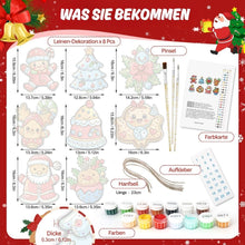 Laden Sie das Bild in den Galerie-Viewer, Malen nach Zahlen Weihnachtsdekoration - Kit Weihnachtsmanns Keksparade