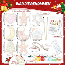Laden Sie das Bild in den Galerie-Viewer, Malen nach Zahlen Weihnachtsdekoration - Kit Fröhliches Haus &amp; Herd