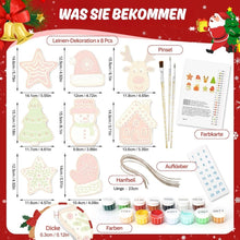 Laden Sie das Bild in den Galerie-Viewer, Malen nach Zahlen Weihnachtsdekoration - Kit Weihnachtsdorf