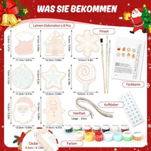 Laden Sie das Bild in den Galerie-Viewer, Malen nach Zahlen Weihnachtsdekoration - Kit Fröhliche Kleine Ikonen 1