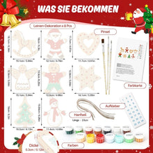 Laden Sie das Bild in den Galerie-Viewer, Malen nach Zahlen Weihnachtsdekoration - Kit Fröhliche Kleine Ikonen 2