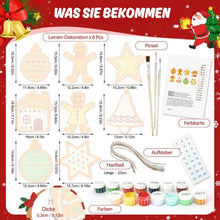 Laden Sie das Bild in den Galerie-Viewer, Malen nach Zahlen Weihnachtsdekoration - Kit Fröhliche Kleine Ikonen 3