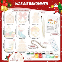 Laden Sie das Bild in den Galerie-Viewer, Malen nach Zahlen Weihnachtsdekoration - Kit Gemütlicher Kamin