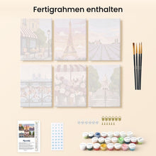 Laden Sie das Bild in den Galerie-Viewer, Mini Malen nach Zahlen 15x20 cm (6 Stück) - Romantisches Frankreich