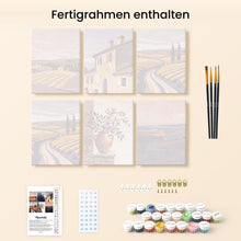 Laden Sie das Bild in den Galerie-Viewer, Mini Malen nach Zahlen 15x20 cm (6 Stück) - Klassische Toskana