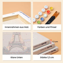 Laden Sie das Bild in den Galerie-Viewer, Mini Malen nach Zahlen 15x20 cm (6 Stück) - Pariser Charme