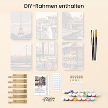 Laden Sie das Bild in den Galerie-Viewer, Mini Malen nach Zahlen 15x20 cm (6 Stück) - Pariser Charme