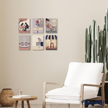 Laden Sie das Bild in den Galerie-Viewer, Mini Malen nach Zahlen 15x20 cm (6 Stück) - Café Romanze