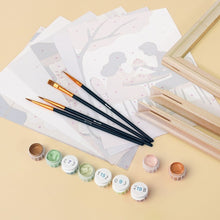 Laden Sie das Bild in den Galerie-Viewer, Mini Malen nach Zahlen 15x20 cm (6 Stück) - Café Romanze