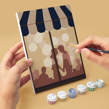 Laden Sie das Bild in den Galerie-Viewer, Mini Malen nach Zahlen 15x20 cm (6 Stück) - Café Romanze