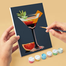 Laden Sie das Bild in den Galerie-Viewer, Mini Malen nach Zahlen 15x20 cm (6 Stück) - Lebendige Cocktailkunst