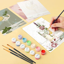 Laden Sie das Bild in den Galerie-Viewer, Mini Malen nach Zahlen 15x20 cm (6 Stück) - Botanisches Elixier