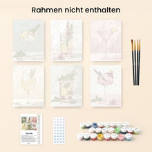 Laden Sie das Bild in den Galerie-Viewer, Mini Malen nach Zahlen 15x20 cm (6 Stück) - Botanisches Elixier
