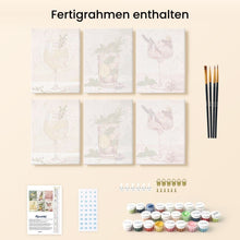 Laden Sie das Bild in den Galerie-Viewer, Mini Malen nach Zahlen 15x20 cm (6 Stück) - Botanisches Elixier