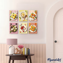 Laden Sie das Bild in den Galerie-Viewer, Mini Malen nach Zahlen 15x20 cm (6 Stück) - Sommerliche Leckereien