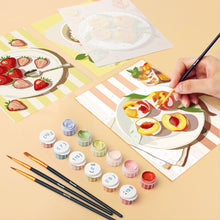 Laden Sie das Bild in den Galerie-Viewer, Mini Malen nach Zahlen 15x20 cm (6 Stück) - Sommerliche Leckereien