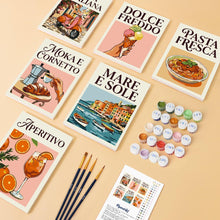 Laden Sie das Bild in den Galerie-Viewer, Mini Malen nach Zahlen 15x20 cm (6 Stück) - Dolce Vita