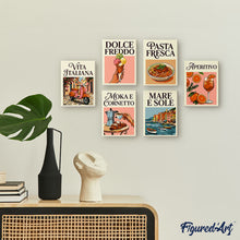 Laden Sie das Bild in den Galerie-Viewer, Mini Malen nach Zahlen 15x20 cm (6 Stück) - Dolce Vita