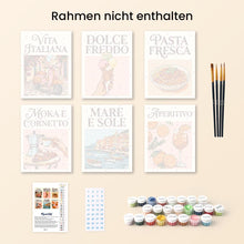 Laden Sie das Bild in den Galerie-Viewer, Mini Malen nach Zahlen 15x20 cm (6 Stück) - Dolce Vita