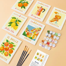 Laden Sie das Bild in den Galerie-Viewer, Mini Malen nach Zahlen 15x20 cm (6 Stück) - Sonne Italiens