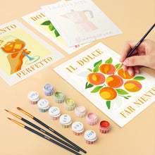 Laden Sie das Bild in den Galerie-Viewer, Mini Malen nach Zahlen 15x20 cm (6 Stück) - Sonne Italiens