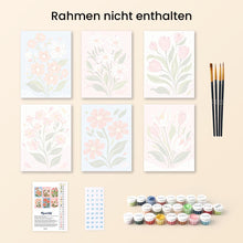 Laden Sie das Bild in den Galerie-Viewer, Mini Malen nach Zahlen 15x20 cm (6 Stück) - Wiesenblumen