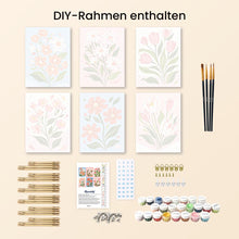 Laden Sie das Bild in den Galerie-Viewer, Mini Malen nach Zahlen 15x20 cm (6 Stück) - Wiesenblumen