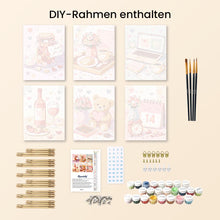 Laden Sie das Bild in den Galerie-Viewer, Mini Malen nach Zahlen 15x20 cm (6 Stück) - Valentinstag