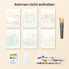 Laden Sie das Bild in den Galerie-Viewer, Mini Malen nach Zahlen 15x20 cm (6 Stück) - Kleine Freuden