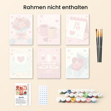 Laden Sie das Bild in den Galerie-Viewer, Mini Malen nach Zahlen 15x20 cm (6 Stück) - Glücksmomente