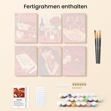 Laden Sie das Bild in den Galerie-Viewer, Mini Malen nach Zahlen 15x20 cm (6 Stück) - Romantik und Liebe