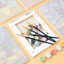 Laden Sie das Bild in den Galerie-Viewer, Mini Malen nach Zahlen 15x20 cm (6 Stück) - Katze im Van-Gogh-Stil