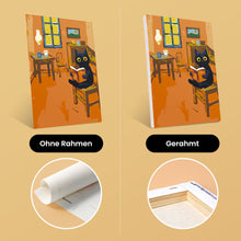 Laden Sie das Bild in den Galerie-Viewer, Mini Malen nach Zahlen 15x20 cm (6 Stück) - Katze im Van-Gogh-Stil