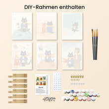 Laden Sie das Bild in den Galerie-Viewer, Mini Malen nach Zahlen 15x20 cm (6 Stück) - Kleine Katze