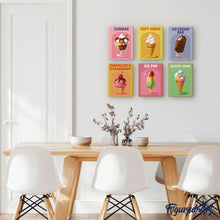 Laden Sie das Bild in den Galerie-Viewer, Mini Malen nach Zahlen 15x20 cm (6 Stück) - Retro-Eis