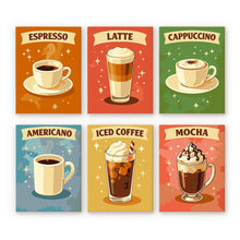 Laden Sie das Bild in den Galerie-Viewer, Mini Malen nach Zahlen 15x20 cm (6 Stück) - Klassischer Kaffee Figured'Art