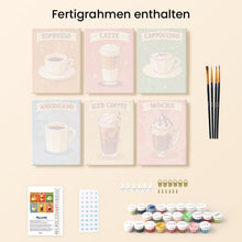 Laden Sie das Bild in den Galerie-Viewer, Mini Malen nach Zahlen 15x20 cm (6 Stück) - Klassischer Kaffee