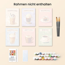 Laden Sie das Bild in den Galerie-Viewer, Mini Malen nach Zahlen 15x20 cm (6 Stück) - Kaffees der Welt
